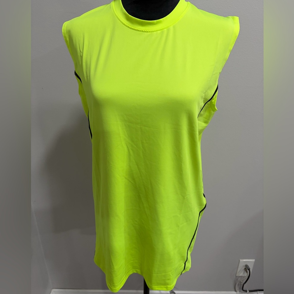 Neon Yellow Sleeveless unisex workout Top